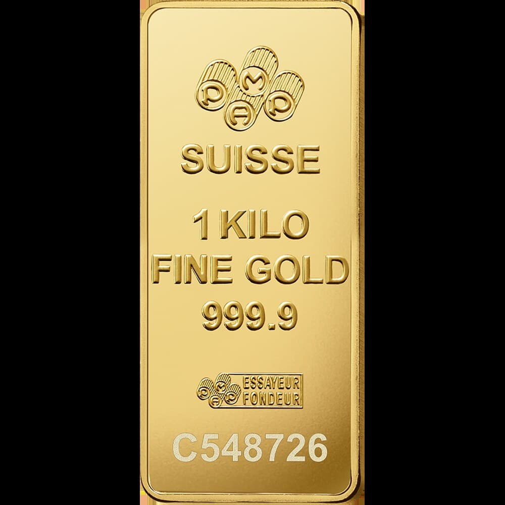 PAMP Lady Fortuna gold minted bar — 1 kg — manufacturer product photograph