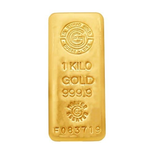 Al Etihad 1 kg gold cast bar — manufacturer product photograph