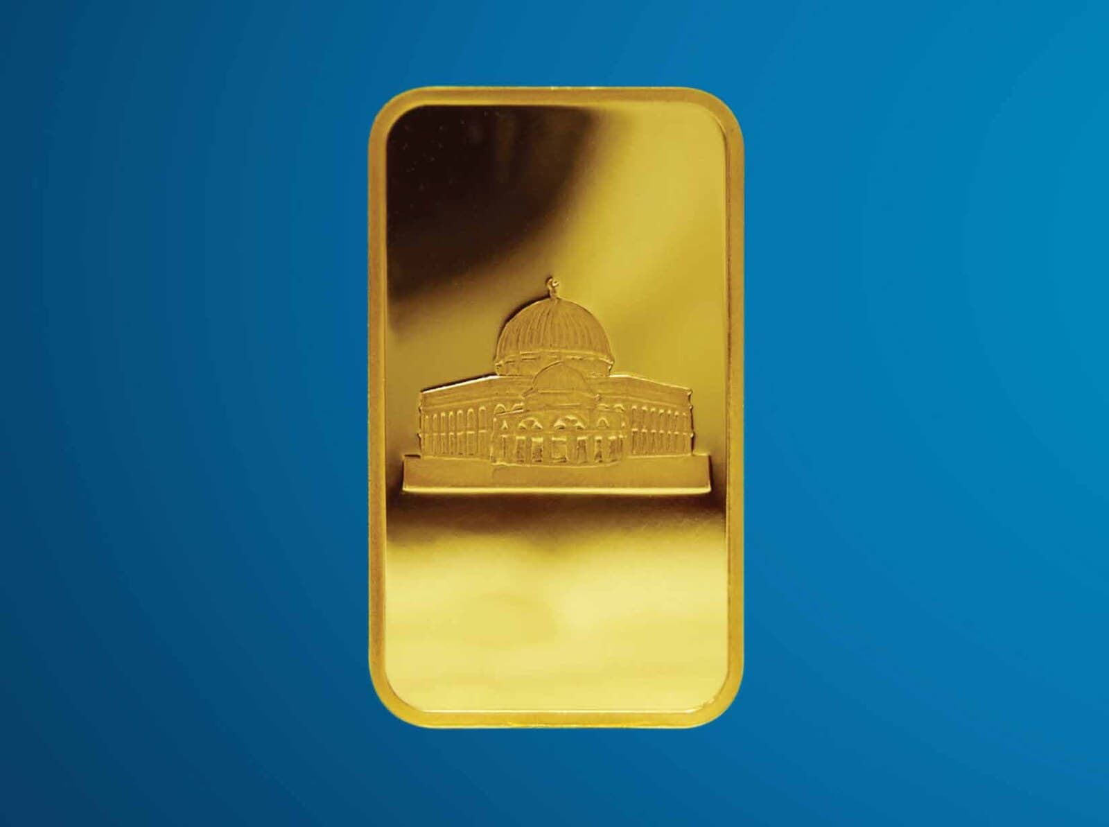 Al Etihad Al-Aqsa minted bar — manufacturer product photograph