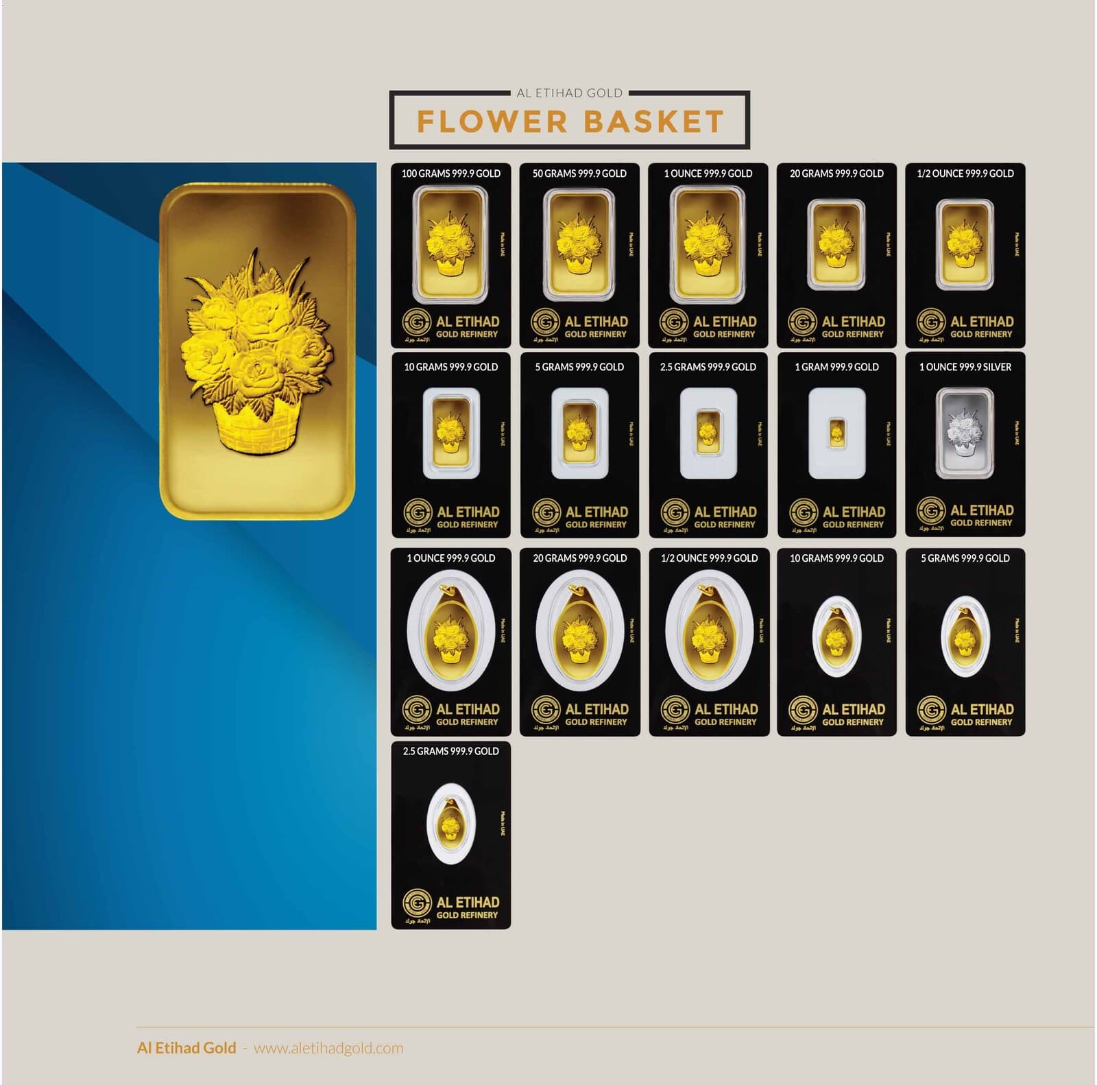 Al Etihad flower-basket minted bar — manufacturer product photograph