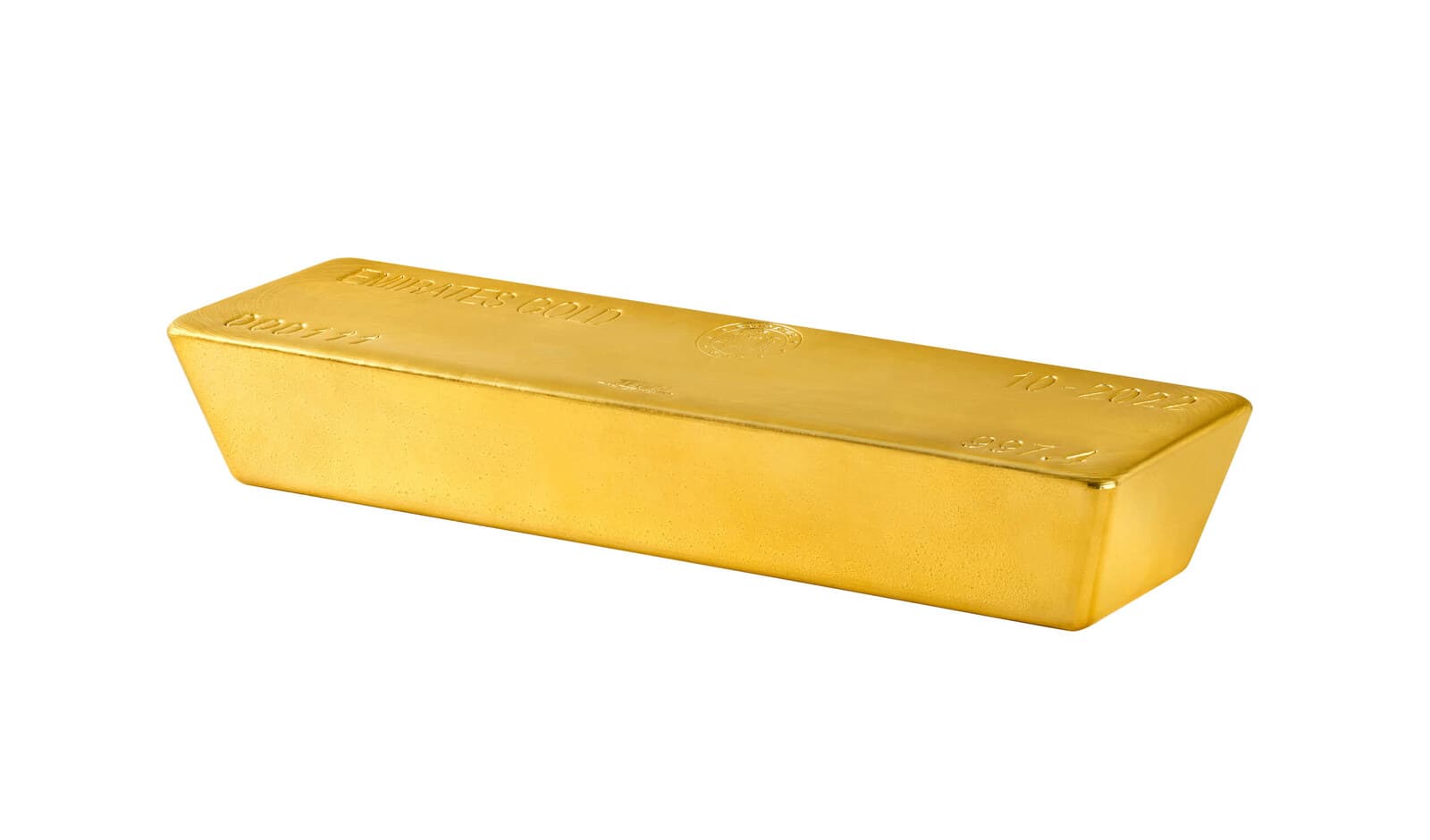 Emirates Gold 400 oz gold cast bar — manufacturer product photograph