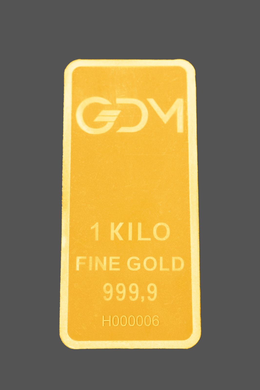 Gold Metal DMCC 1 kg gold blister bar — manufacturer product photograph