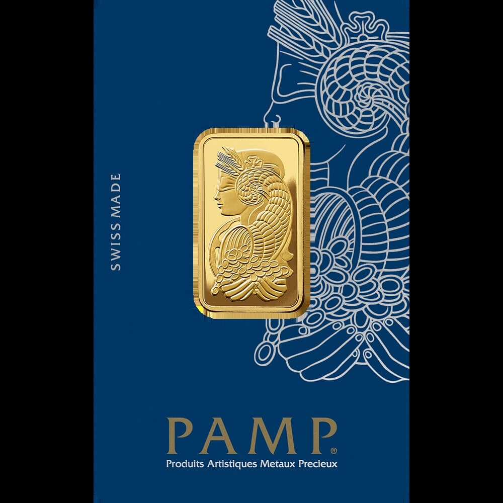 PAMP Lady Fortuna gold minted bar — 20 g — manufacturer product photograph