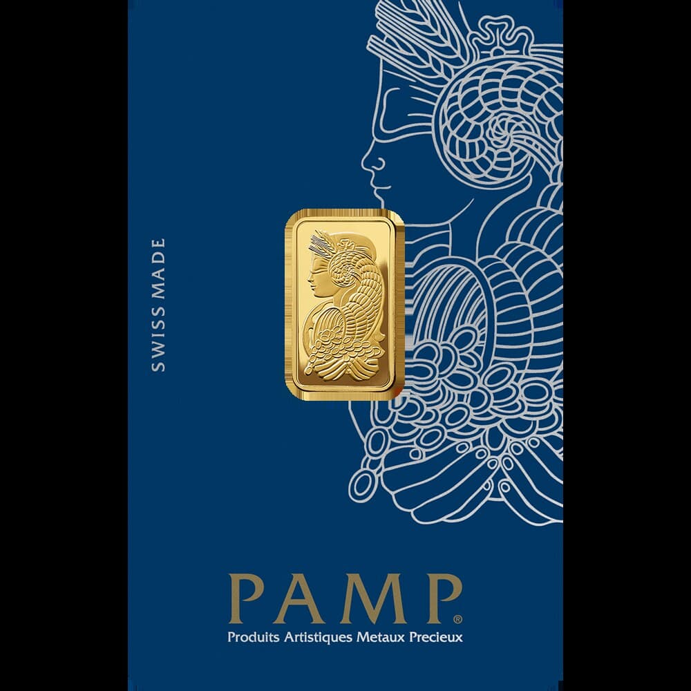PAMP Lady Fortuna gold minted bar — 5 g — manufacturer product photograph