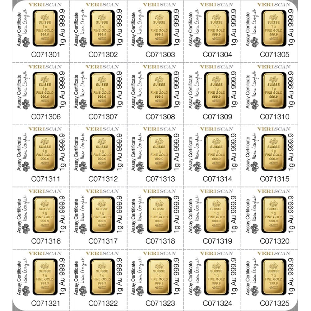 PAMP Lady Fortuna MULTIGRAM+25 gold set — manufacturer product photograph