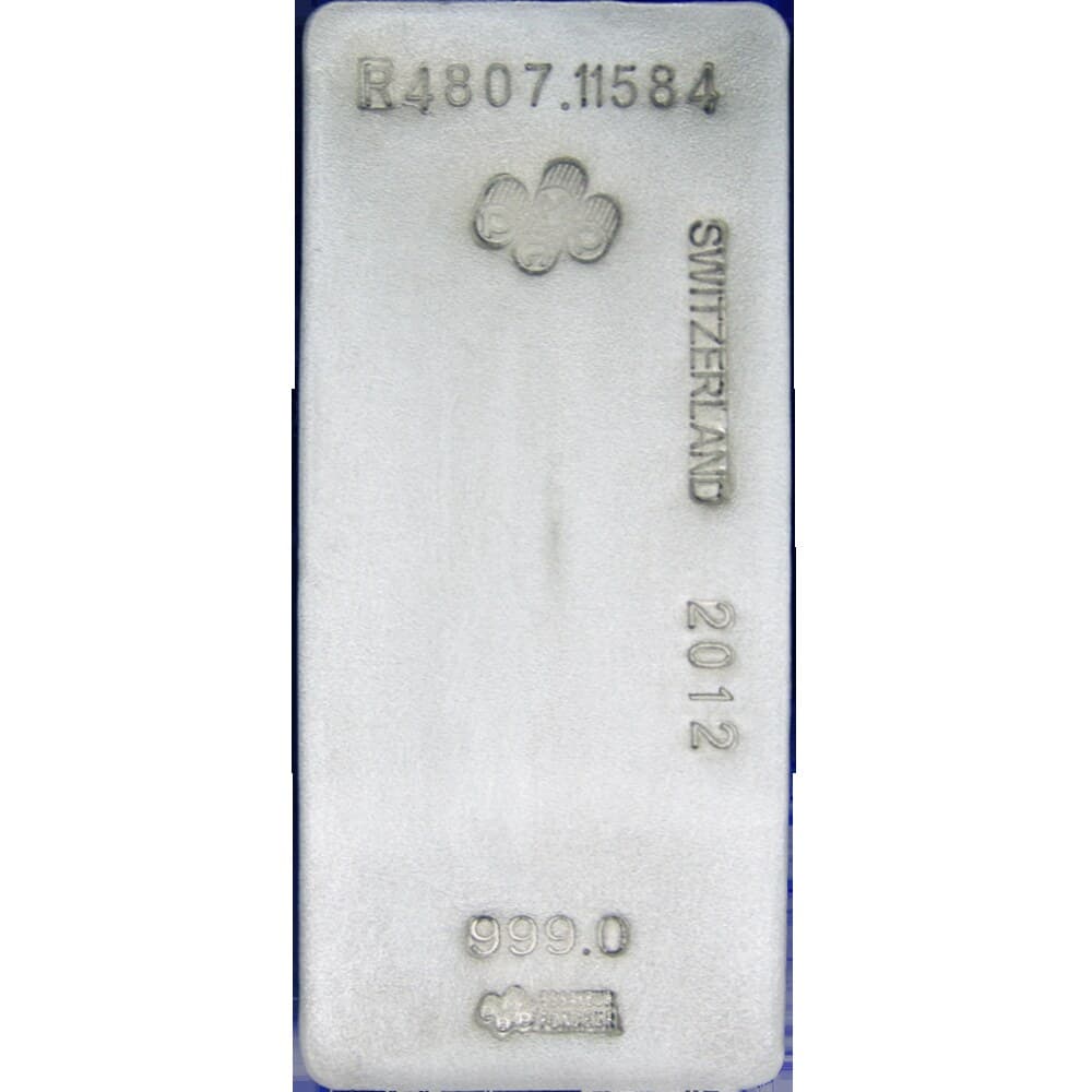 PAMP 1,000 oz silver cast bar — manufacturer product photograph