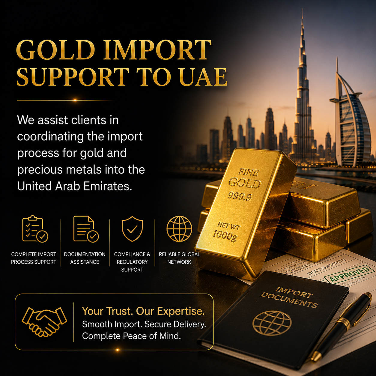Gold Import Support to UAE